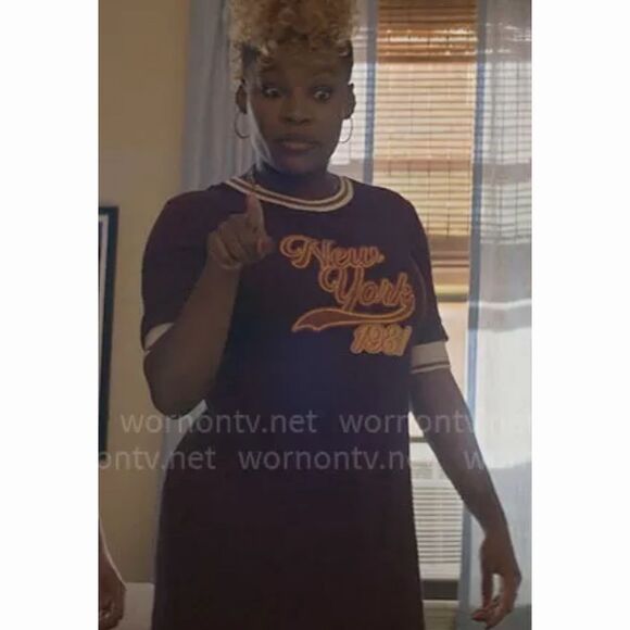 NWT Zara Women’s New York Varsity Bodycon Cotton Knit Dress Burgundy Size XL - Picture 14 of 14